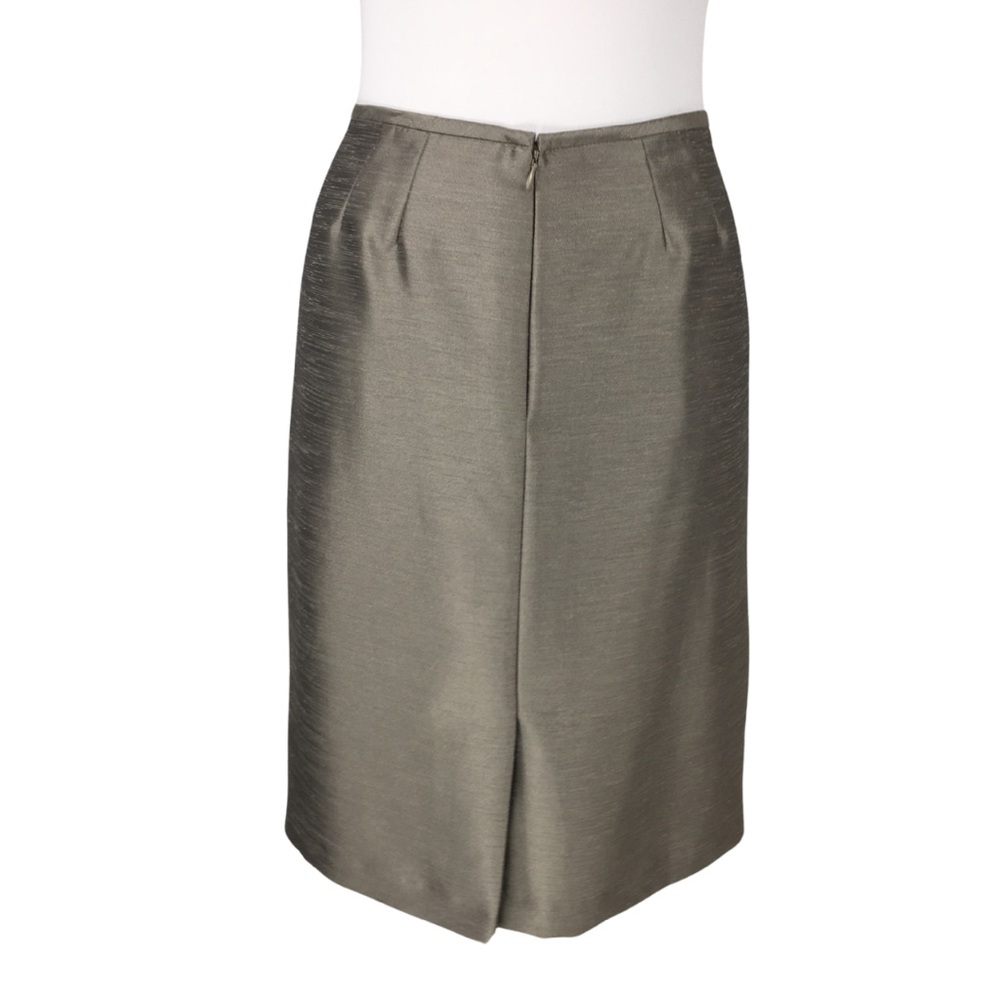 Kasper 2 Piece Gold Champagne 3/4 Sleeve A-line Skirt Blazer Petite Set size 8 - Picture 14 of 16